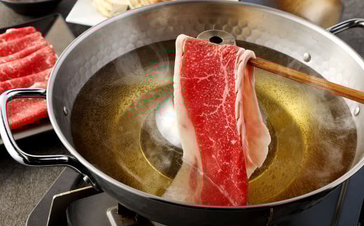 あか牛 すき焼き ・ しゃぶしゃぶ用 スライス ( 肩バラ ) 500g 牛肉 肉 冷凍