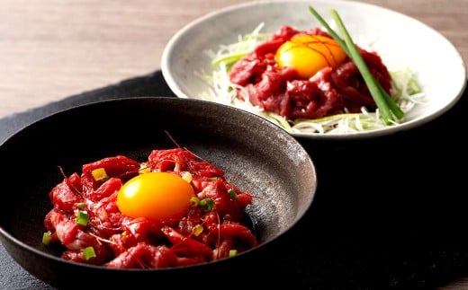 熊本特産馬刺し ユッケ食べ比べセット