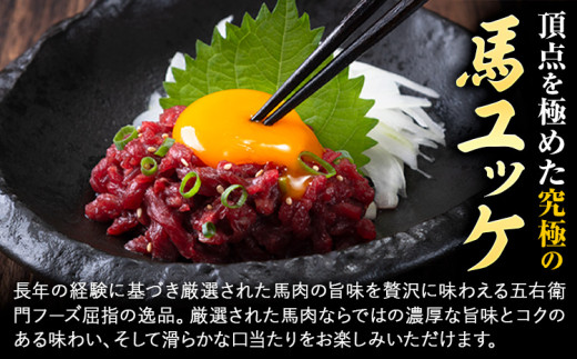 馬肉 馬さくらユッケ 125g × 2パック 1.5kg 6ヶ月定期便 五右衛門フーズ 《お申込み月の翌月から出荷開始》 熊本県 球磨郡 山江村 馬肉 肉 国産 馬 さくら ユッケ 小分け 送料無料---sy_fgoeskyktei_r7_80000_250g_mo6---