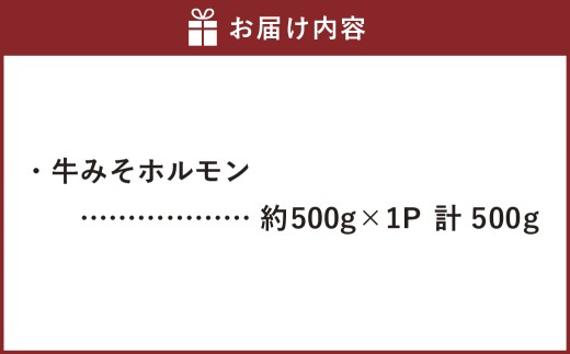 牛みそホルモン 計約500g（約500g×1パック）