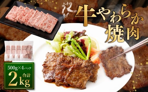 牛やわらか焼肉 500g×4パック 計2kg