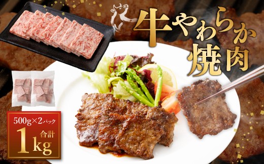 牛やわらか焼肉 500g×2パック 計1kg