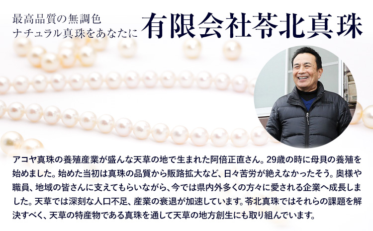 真珠 ナチュラルパール 8.0mm ネックレス40cm（SV） 有限会社 苓北真珠《90日以内に出荷予定(土日祝除く)》 貝 真珠 パール 天然 ネックレス アクセサリー 熊本県 苓北町 ---reihoku_rhs_1_1p---