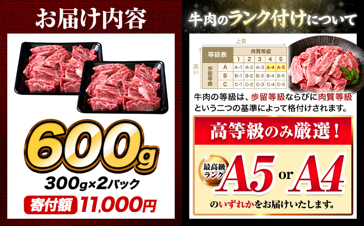 A4-A5等級 黒毛和牛 切り落とし 上 カルビ 焼肉 切り落とし 600g《30日以内に出荷予定(土日祝除く)》くまもと黒毛和牛 熊本県 苓北町 上カルビ 焼肉用 黒毛和牛 焼肉 肉 お肉 和牛 A5 A4 小分け---reihoku_loc_9_600g---