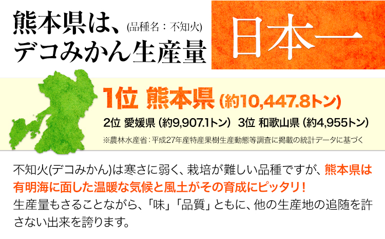 不知火 デコみかん ( デコポン と同品種 ) ご家庭用 訳あり 熊本県産 ( 苓北町産含む )約5kg (12-24玉前後) 柑橘 《2026年2月上旬-3月末頃出荷》 みかん フルーツ 不知火 訳アリ でこみかん 果物---reihoku_loc_218_5kg---