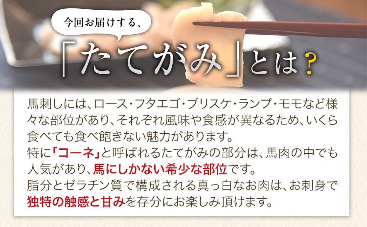 上赤身馬刺し200g+たてがみ50gセット《90日以内に出荷予定(土日祝除く)》馬刺し ブロック 国産 熊本肥育 冷凍 生食用 たれ付き 上赤身馬刺し100g×2 ＋たてがみセット50g  肉 絶品 牛肉よりヘルシー 馬肉 予約 平成27年28年 農林水産大臣賞受賞 熊本県 苓北町---reihoku_loc_429_300g---