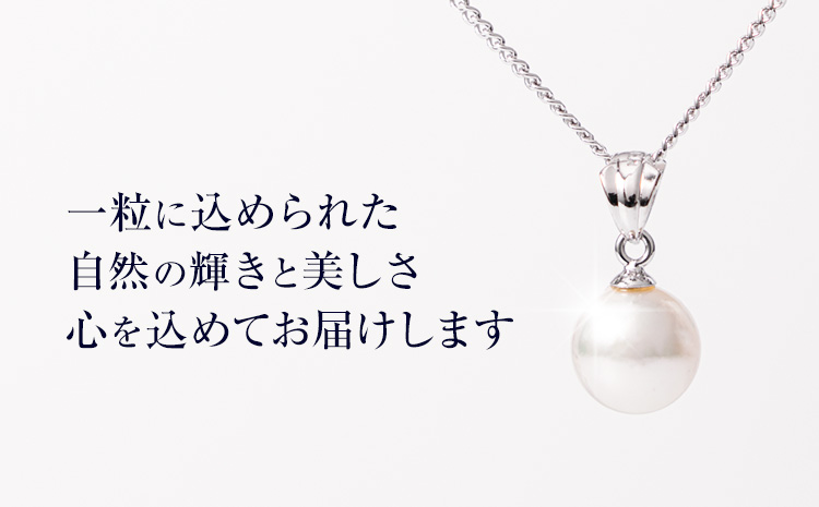 真珠 ナチュラルパール 8.0mm ネックレス40cm（SV） 有限会社 苓北真珠《90日以内に出荷予定(土日祝除く)》 貝 真珠 パール 天然 ネックレス アクセサリー 熊本県 苓北町 ---reihoku_rhs_1_1p---