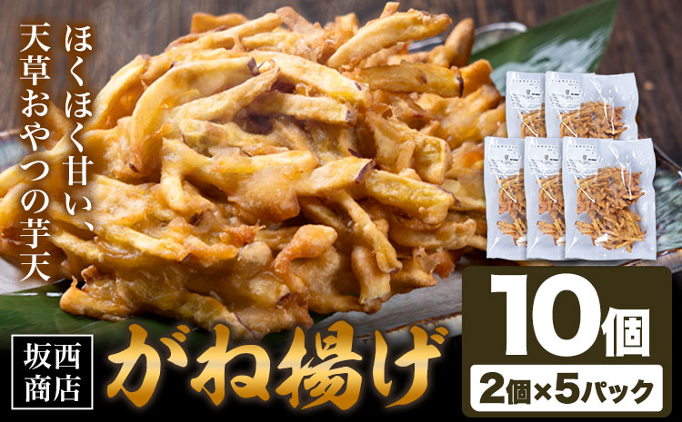 がね揚げ ガネアゲ 芋天 10個 坂西商店 【配送不可地域あり】 《30日以内に出荷予定(土日祝を除く)》 熊本県 苓北町 がね揚げ 芋天 手作り 芋 さつまいも 郷土料理 送料無料---reihoku_sns_38_5p---