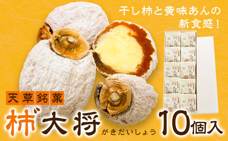 柿゛大将 10個入り 黒瀬製菓舗和菓子《30日以内に出荷予定(土日祝除く)》かき 手作り 年始のお菓子 お歳暮 お年賀 老舗 黒瀬製菓舗 熊本 天草 苓北---reihoku_kss_4_10p---