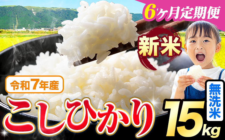 【6ヶ月定期便】令和7年産 新米 無洗米 こしひかり 15kg《お申込み翌月から出荷》熊本県産 ふるさと納税 無洗米 ひの 米 こめ ふるさとのうぜい コシヒカリ コメ お米 おこめ---reihoku_loc_330_mo6---