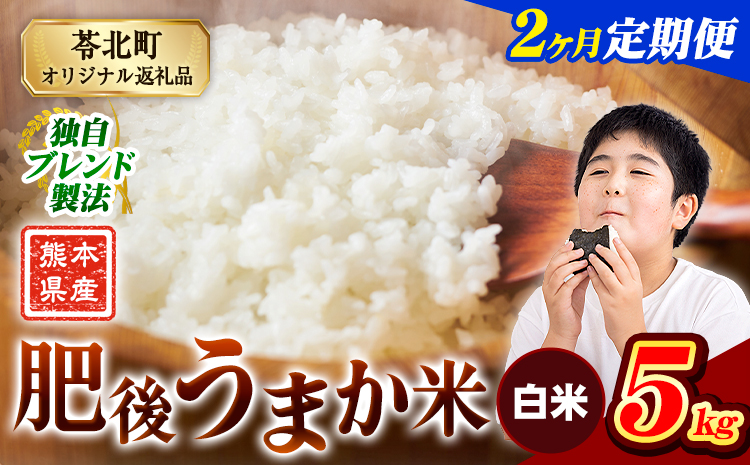 【2ヶ月定期便】米  熊本県産 肥後うまか米 5kg 白米 精米 こめ コメ お米 おこめ ブレンド米《申込月の翌月から出荷開始》熊本県産 コメ お米 おこめ---reihoku_loc_236_mo2---
