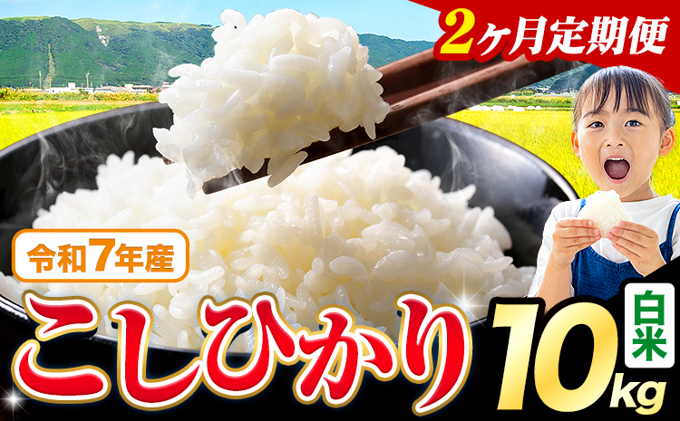 【2ヶ月定期便】令和7年産 白米 こしひかり 10kg《お申込みの翌月出荷》熊本県産 ふるさと納税 白米 精米 ひの 米 こめ ふるさとのうぜい コシヒカリ コメ お米 おこめ---reihoku_loc_309_mo2---