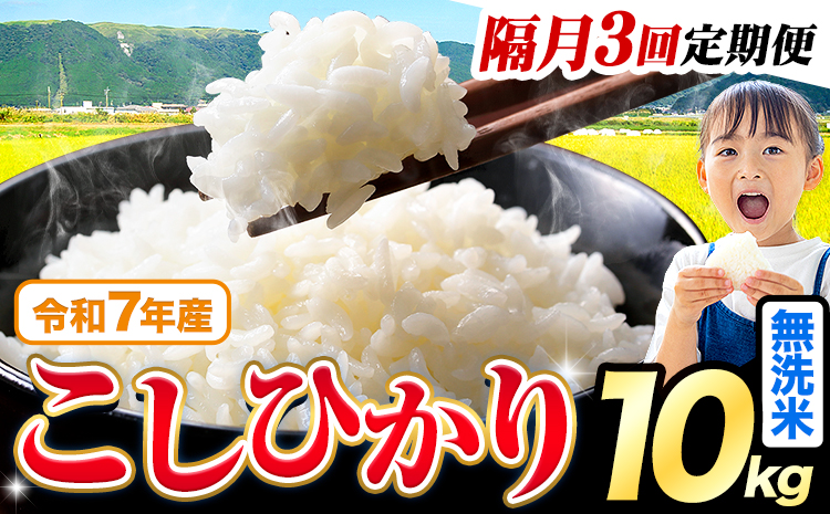 【隔月3回定期便】令和7年産 無洗米 こしひかり 10kg《お申込みの翌月出荷》熊本県産 ふるさと納税 無洗米 ひの 米 こめ ふるさとのうぜい コシヒカリ コメ お米 おこめ---reihoku_loc_353_ev2mo3---