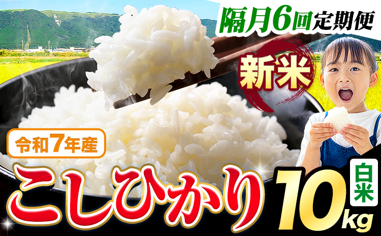 【隔月6回定期便】令和7年産 新米 白米 こしひかり 10kg《お申込みの翌月出荷》熊本県産 ふるさと納税 白米 精米 ひの 米 こめ ふるさとのうぜい コシヒカリ コメ お米 おこめ---reihoku_loc_357_ev2mo6---