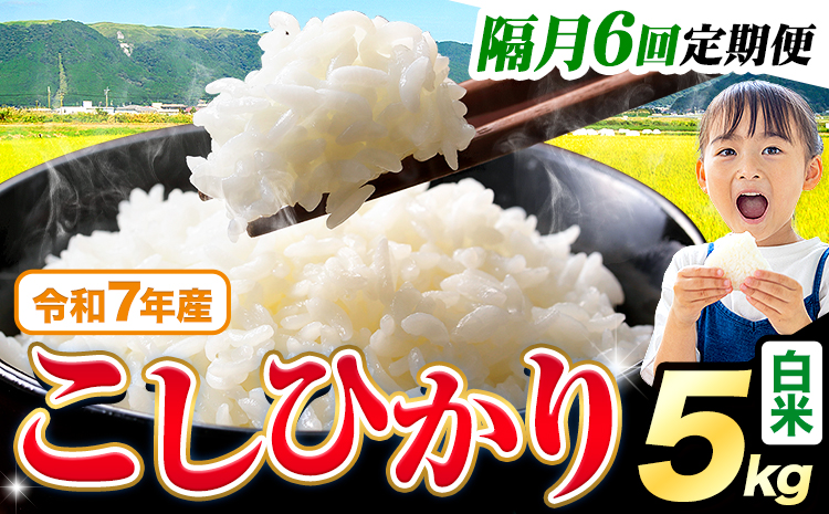 【隔月6回定期便】令和7年産 白米 こしひかり 5kg《お申込みの翌月出荷》熊本県産 ふるさと納税 白米 精米 ひの 米 こめ ふるさとのうぜい コシヒカリ コメ お米 おこめ---reihoku_loc_356_ev2mo6---