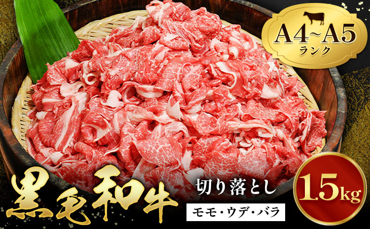 牛肉 黒毛和牛 切り落とし 小分け 1.5kg A4 A5 田中畜産 《30日以内に出荷予定(土日祝除く)》 熊本県 苓北町 ミシュラン ビブグルマン 国産 肉 黒毛 和牛 赤身 カレー 肉じゃが 牛丼 煮込み 便利 使い勝手抜群 天草 産地直送---reihoku_tnt_10_1500g---