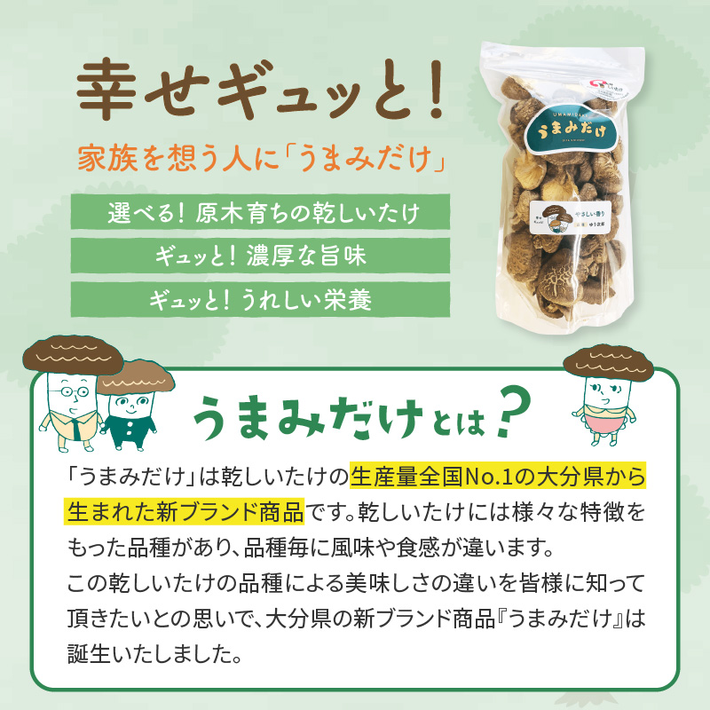 大分産乾しいたけ（うまみだけ） 80グラム×2種