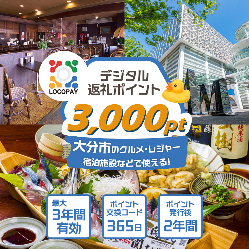 LOCOPAYデジタルポイント【3,000ポイント】