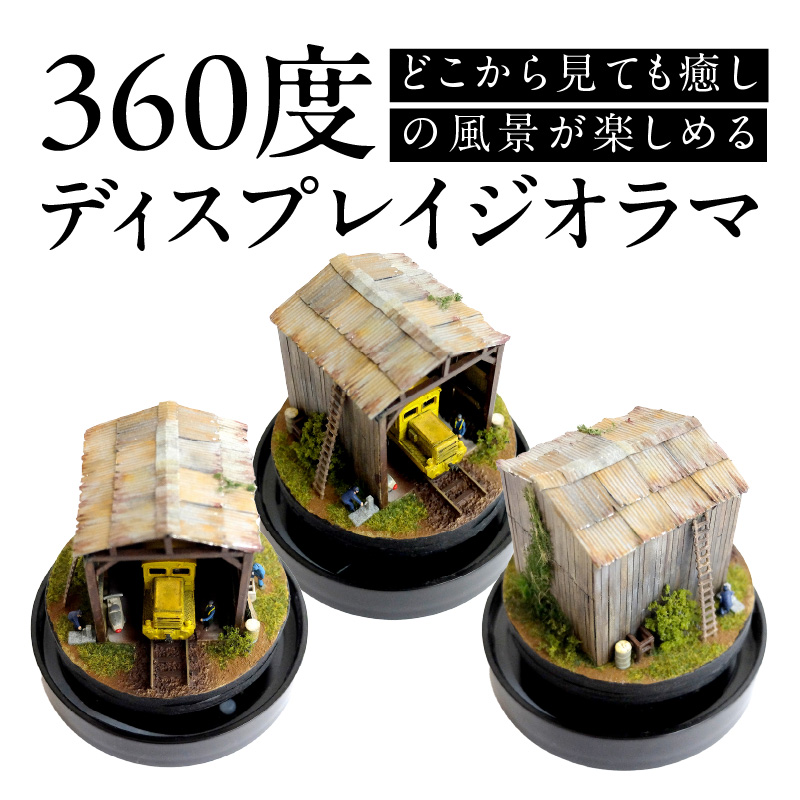 Nゲージ鉄道模型ディスプレイジオラマ 【ミニミニ車両基地】