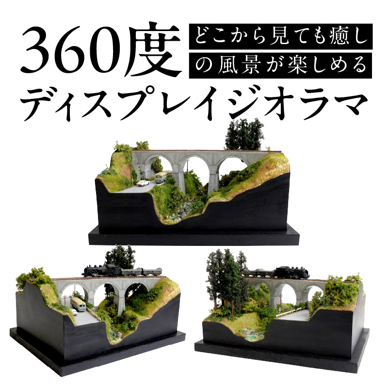 Nゲージ鉄道模型ディスプレイジオラマ 【堂山アーチ橋梁】