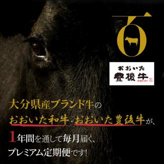 【プレミアム定期便】大分が誇る おおいた和牛・豊後牛毎月お届け定期便（12回）