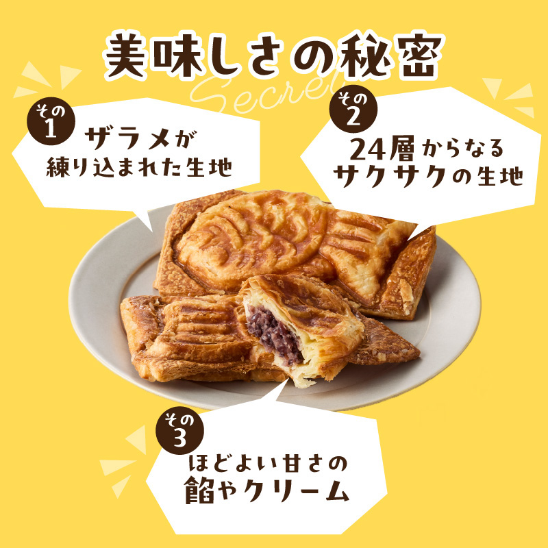 クロワッサン生地のクロボーノたい焼き（バラエティセット）B