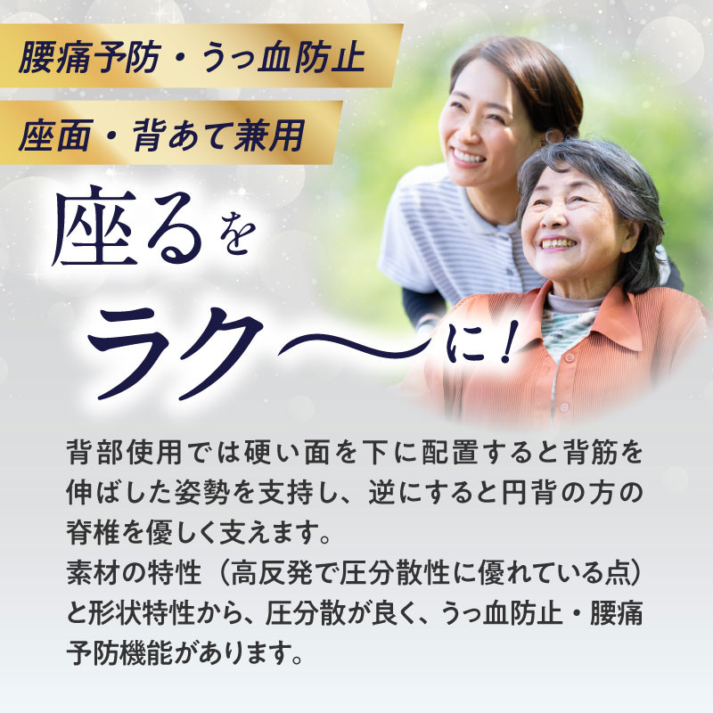 腰痛予防に！体圧分散 フォーケアクッション Proプラス