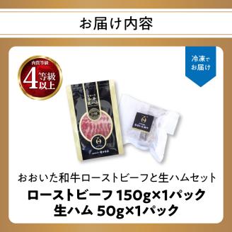 おおいた和牛ローストビーフと生ハムセット