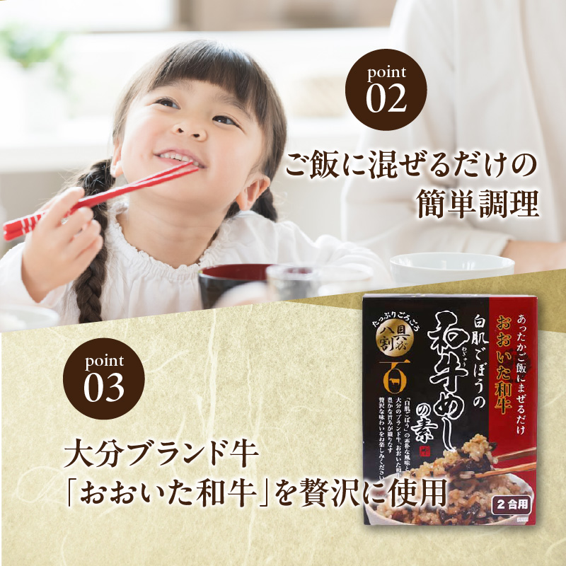 白肌ごぼうの和牛めしの素 4箱セット