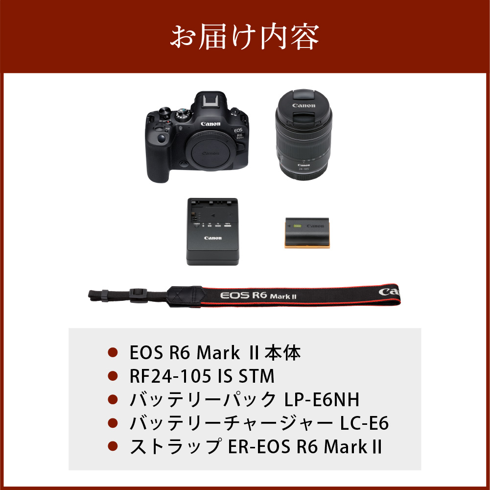 キヤノンミラーレスカメラ EOS R6 Mark Ⅱ・RF24-105 IS STM レンズキット CANON Canon キヤノン