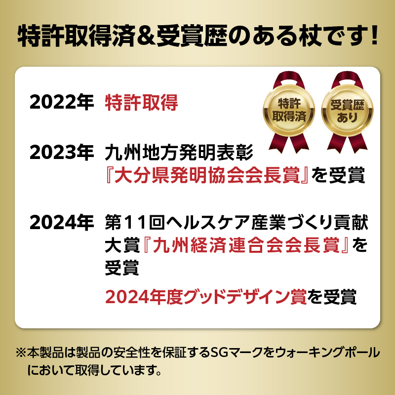 ウォーキングポール Issoku-CHO（1足長） シャンパンゴールド 1本