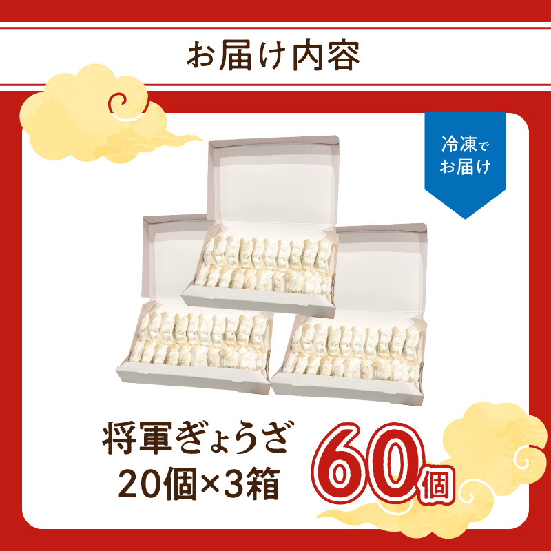 餃子専門店の餃子 将軍餃子 60個