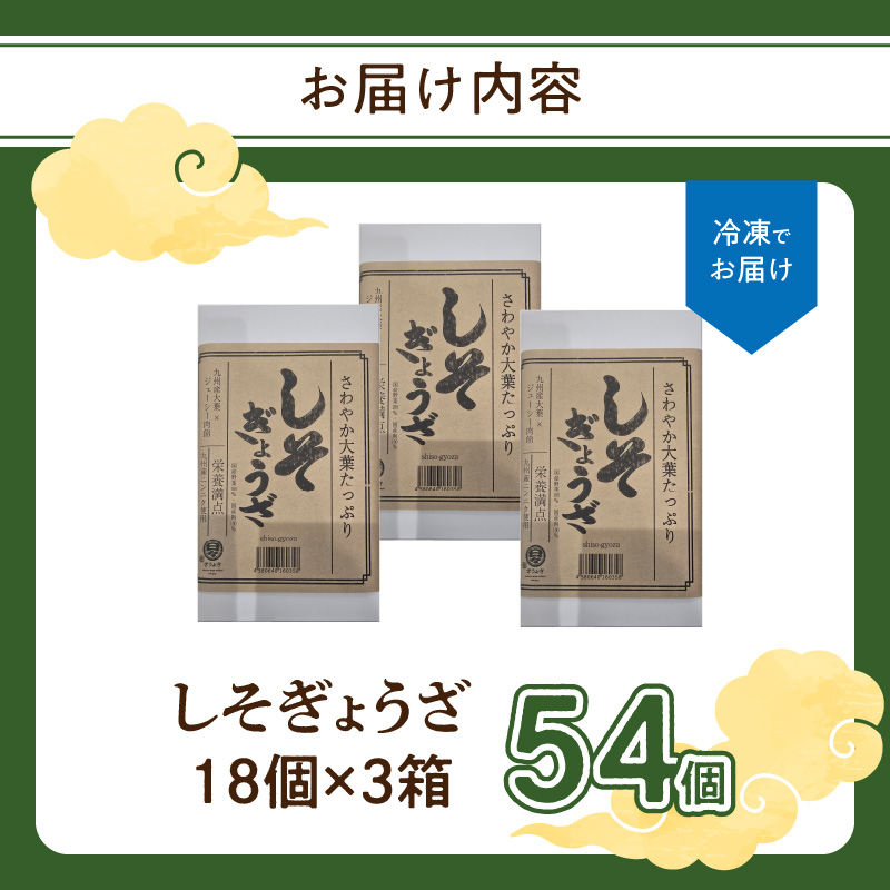 餃子専門店の餃子 しそ餃子 54個入り