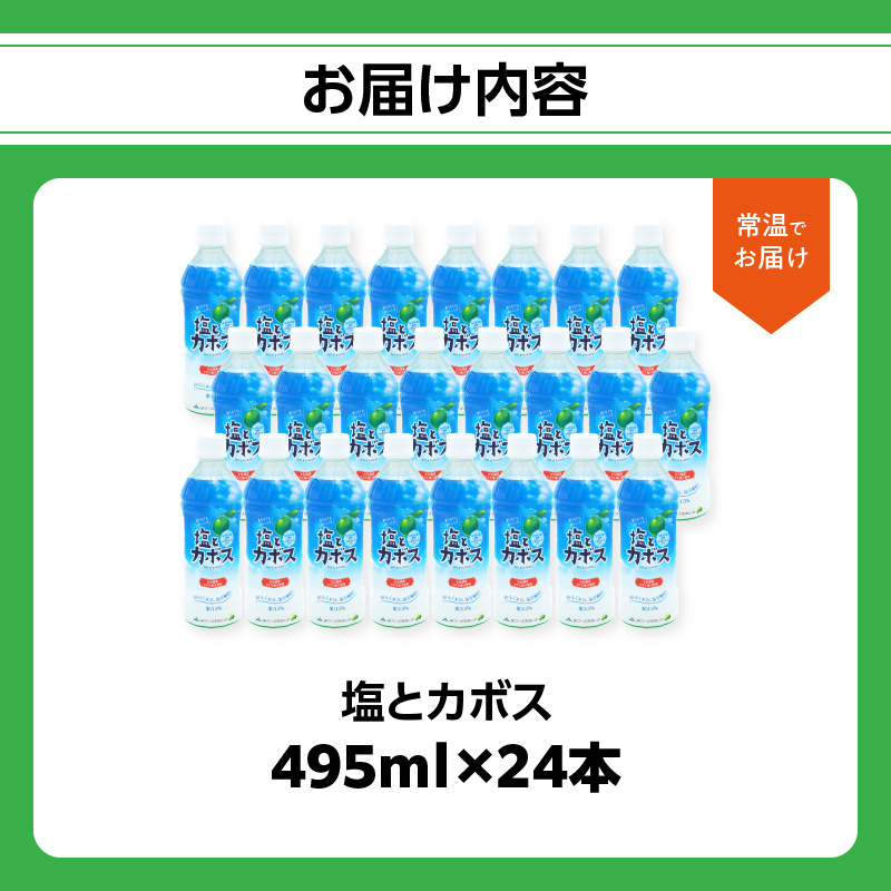 塩とカボス　495ｍｌ×24本