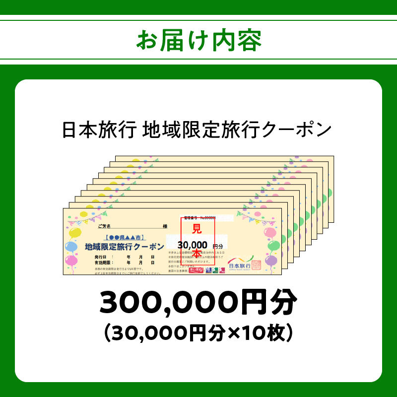 大分県大分市 日本旅行 地域限定旅行クーポン 【300,000円分】