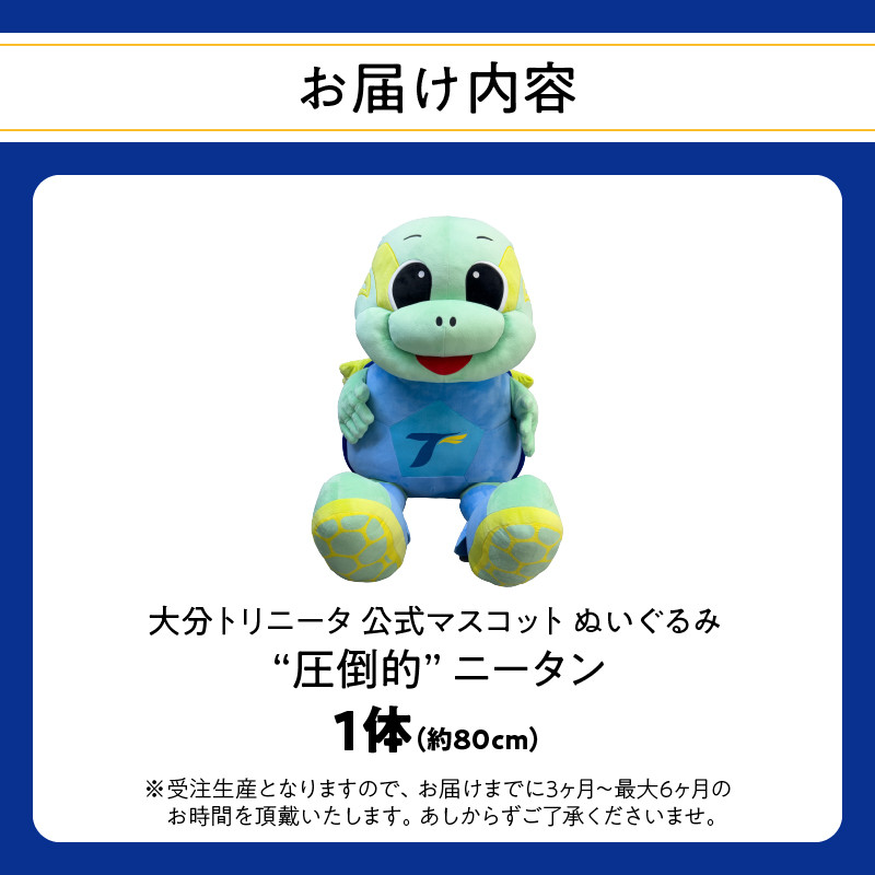 大分トリニータ公式マスコットぬいぐるみ「“圧倒的”ニータン」