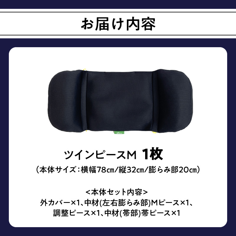 姿勢に合わせてベストな形状に可変！姿勢維持クッション ツイン ピース Mサイズ