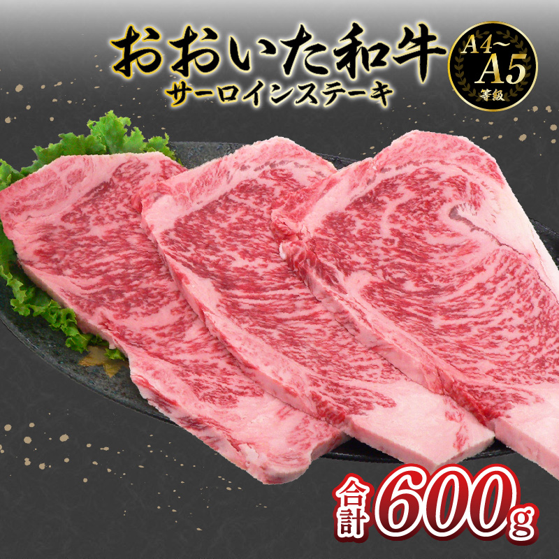 厳選A4～A5等級 おおいた和牛 サーロインステーキ 3枚 600g