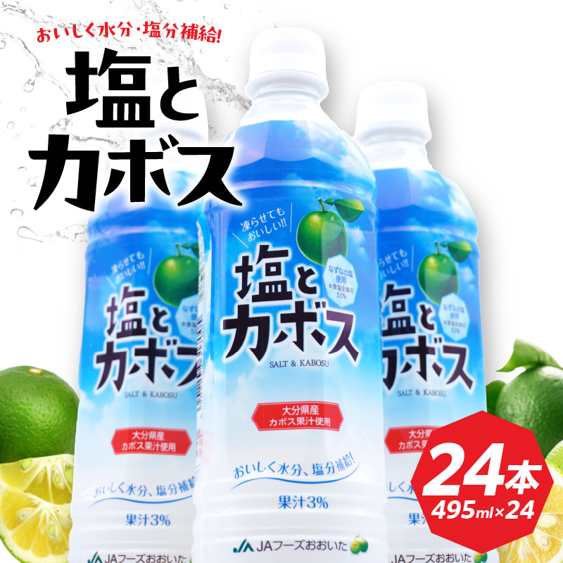 塩とカボス　495ｍｌ×24本