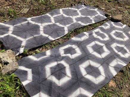 温泉染研究所 天然染色キット 【柿渋】×【湯の花】『レディース靴下セット(23～25cm)』