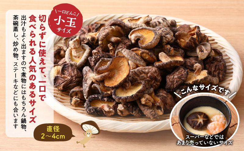 大分県産小玉どんこ椎茸300g 原木栽培 干し椎茸_B063-013