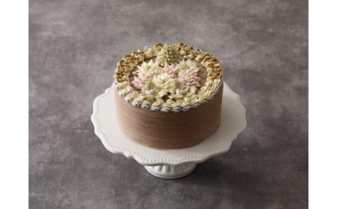 フラワーバタークリームデコレーションケーキ_B019-003