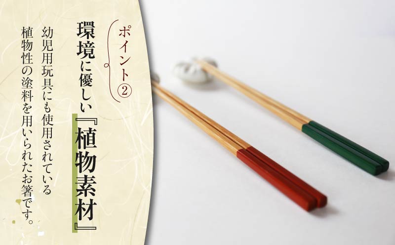 けはれ竹工房 自然塗料箸 （2膳セット）_B004-002