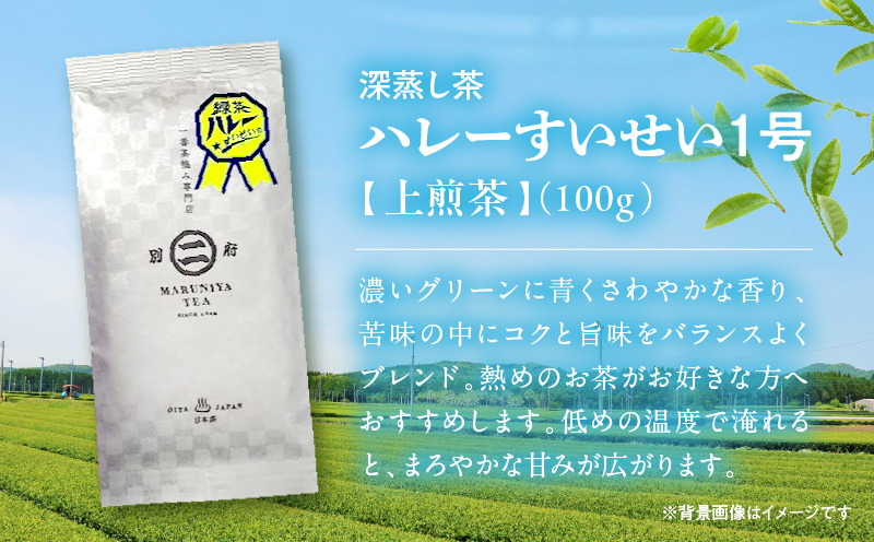 一番茶摘み緑茶ハレーすいせい2号(特上煎茶)250g・1号(上煎茶)100g　2本セット