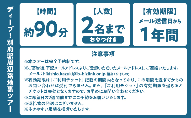 【完全予約制】ディープ！別府駅周辺路地裏ツアー
