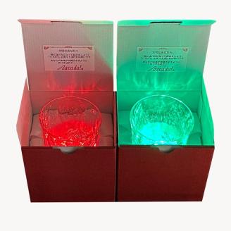 光るスパークリングワイン BigDipperルミナス LEDリモコン付き＆光るグラスペアのセット