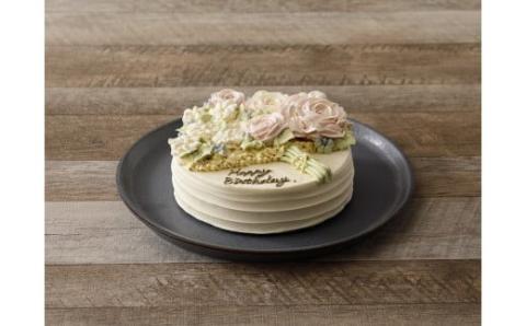 フラワーバタークリームデコレーションケーキ_B019-003