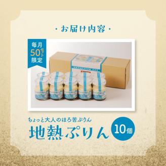 【毎月50限定】ちょっと大人のほろ苦ぷりん☆別府名物地獄蒸し！（10個入り）_B091-002