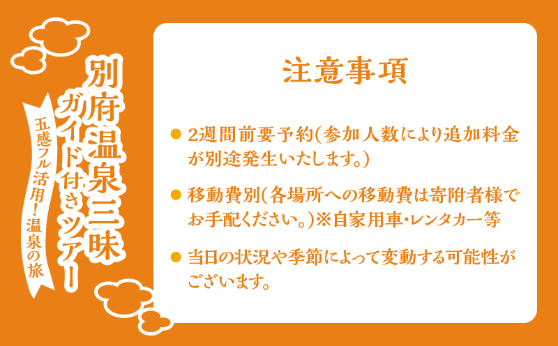 別府 温泉三昧ガイド付きツアー