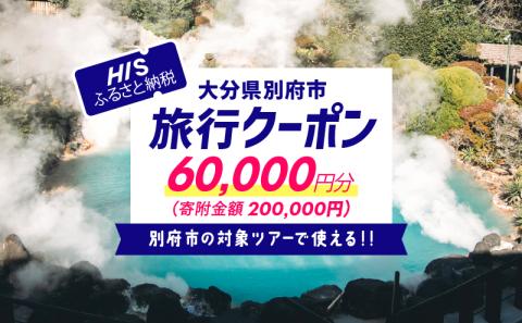 【60,000円分】大分県別府市の対象ツアーに使えるHISふるさと納税クーポン 寄附額200,000円